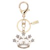 Bling Bling Crystal White Queen Crown Keychain Creative Packaging Design