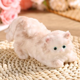 Cute Cat Squeeze Toy, Soft Relaxing Animals Fidget Toys Fun Sensory Toys for Adults Kids Cats Lovers Gifts Party Favor (Brown)