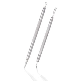 Blackhead Remover, 2Pcs Pimple Popper,Stainless Steel Pimple Extractor Blackhead Removal Tool Risk Free Treatment and Easy Removal of Pimples, Blackheads, Zit Removing, Forehead,Facial and Nose