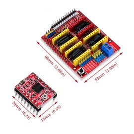 CNC Shield Expansion Board V3.0 with A4988 Stepper Motor Driver for Engraver 3D Printer