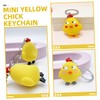 Healeved 10 pcs Mini Yellow Chick Keychain Cute Cartoon Keychains