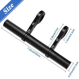 Eyech Bicycle Handlebar Extender,7.9'' Multifunctional Aluminum Alloy Extension Mount for Bicycle Accessories