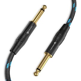 Ultra HDTV Premium 6.35 mm Instrument Cable - 10 Metre Mono Jack Cable Guitar Cable with 6.35 mm to 6.35 mm Jack Plug