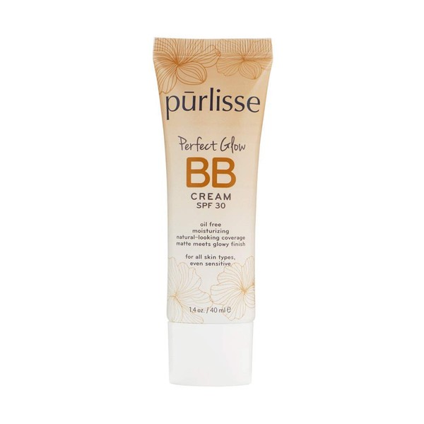 purlisse BB Tinted Moisturizer Cream SPF 30 - BB Cream for All Skin Types - Smooths Skin Texture, Evens Skin Tone - 1.4 Ounce (LIGHT)