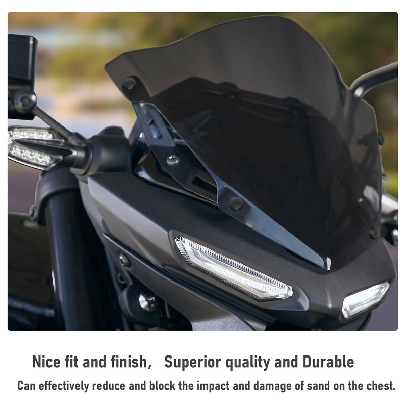 Lorbaber Motorcycle Windshield Windscreen Wind Deflector Double Bubble Flyscreen Sports