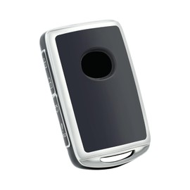 OFF WE GO for Mazda Key Fob Cover, Soft TPU Protection Key Case Shell Compatible with Mazda 3 6 8 Miata MX-5 CX-3 CX-5 CX-7 CX-9 Smart Remote Car Key Accessories (Silver Black)