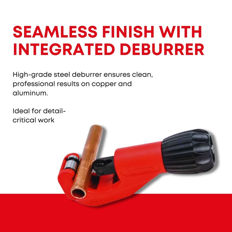 Rothenberger Tube Cutter 35 Pro, 1/4" - 1-3/8" OD, Red