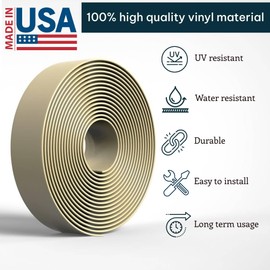 2 Inch Wide, 20ft Long Vinyl Strap - Replacement Straps for Patio Chairs - Vinyl Strapping for Patio Furniture Repair - Durable Seat Repair Kit for Lawn Chairs, Outdoor Furniture (Driftwood)