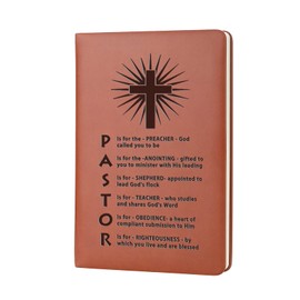 WHLBHG Pastor Gifts Pastor Leather Journal Notebook Pastor Appreciation Gifts Christian Gifts Minister's Gift Pastor Definition Notebook Birthday Gift (Pastor)