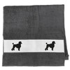 Huuraa Towel Poodle Silhouette Gift 50 x 100 cm Graphite