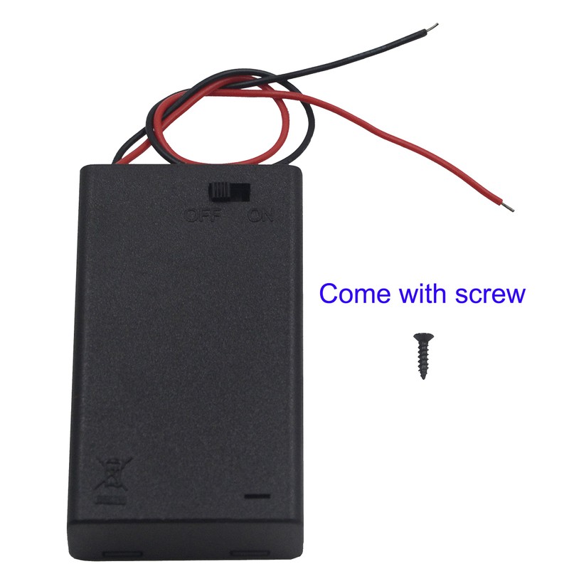 LAMPVPATH (Pack of 3) 3 AAA Battery Holder with Switch,