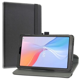 LiuShan Compatible with Onn 8 Gen 4 360 Degree Rotation Stand PU Cover for 8 Inch 2024 Model:100135923 Tablet, Black
