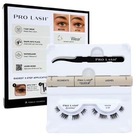 Pro Lash SoftWear Mini Lash Clusters Kit - Seamless, Lightweight Lashes - 7-Day Cluster Eyelash Extensions - False Eyelashes Plus Adhesive and Tweezers - Volume No. 02 Black