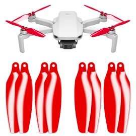 Master Airscrew Stealth Propeller Compatible with DJI Mini 2, Mini 2 SE & Mini SE - Red, 4 Propellers in Set