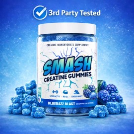 Creatine Gummies 120 Count 3 Flavors Watermelon Strawberry Blue Raspberry Vegan Friendly Lab Tested Fast Absorption Workout Supplement