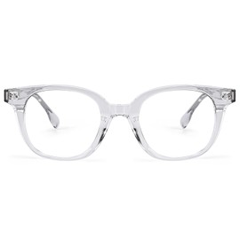 Dollger Blue Light Blocking Glasses For Woman Men Thick Frame Square Computer BlueLight Glasses Clear Lens Non-Prescription Transparent white