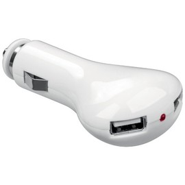 Wentronic In-Car USB Charger Adaptor 12 V to 2x USB (1 A) White