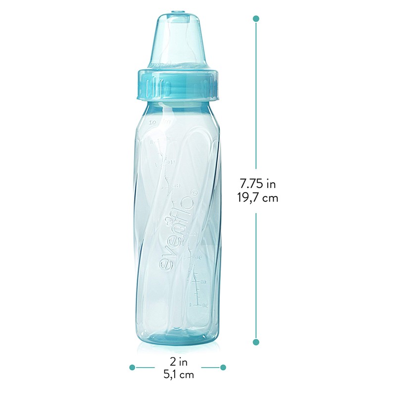 Evenflo Feeding Classic Tinted Plastic Standard Neck Bottles for Baby,