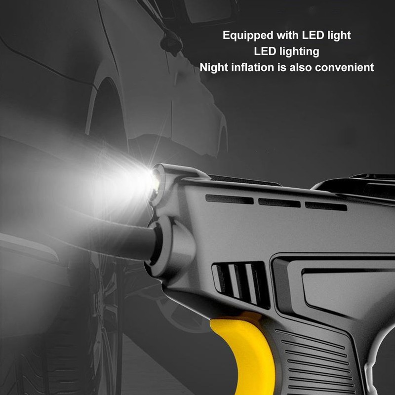Wired Inflator 360 Degree Rotatable Inflation Pump LED Car Tire