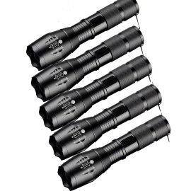 GearLight Gear Light LED Mini Tactical 5Modes Zoomable Aluminum  2X 3X 4X 5X 6X 8X 10X - 6 Flashlights