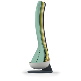Joseph Joseph Nest 5-teiliges Utensilienset mit magnetischem Ständer, kompakte Küchenorganisation, spülmaschinenfest - Opal