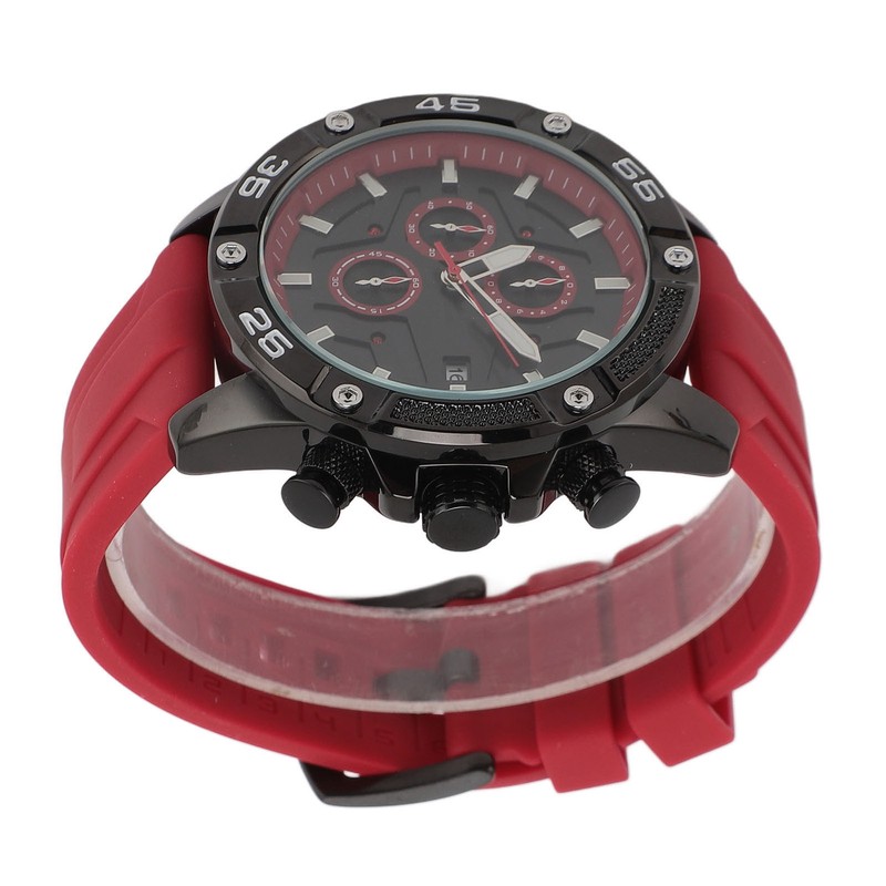 Waterproof Chronograph Watch Fashion Casual Mechanical Silicone Calendar Business Watch