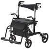 VEVOR Rollator Walker, 2-in-1 Rolling Walker Wheelchair Combo, 300LBS Capacity