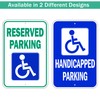 Handicap Parking Sign, (2 Pack) 18 x 12 inch Aluminum