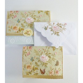 Carol Wilson Classic Butterfly NCP2363 Message Card Set, 10 Each Box, Mini Portfolio, Authentic Product