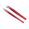 Tweezer Set Aluminum Alloy Curved Straight Head Anti Magnectic Accuracy