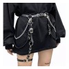 JuanShop Arnes Liguero Con Cadenas Punk Cinturón Tirantes Gothic