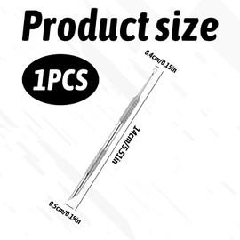 2-in-1 Manicure Cuticle Pusher,Stainless Cuticle Pusher Tool,Loop & Beveled Head Cuticle Remover Tool,for Lifts and Removes Cuticles