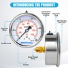 Hansfelds Pressure gauge 0-100 bar/psi 63mm dial liquid filled 1/4