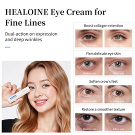 HEALOINE Eye Cream Stick for Dark Circles & Wrinkles – Korean Under Eye Balm Treatment with Avocado & Almond Oil, Firming & Hydrating, Puffiness & Fine Line Care, Travel-Friendly