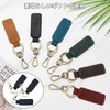 [Meltryllis] Keychain, Cowhide Leather Keychain, Double Ring Keychain, Car Key