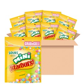 STARBURST Fruit Chews Candy - Minis Sours, 8oz (Pack of 8) - Delicious Mini Candy, Sour Candy Bulk
