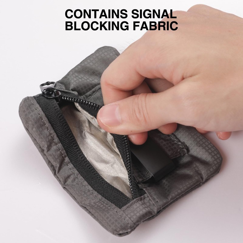 KOSMCCO RFID Blocking Clip Stash Pocket, Compact Hidden Travel Belt