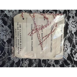 Lot Of 4 VTG Trade Card Tags Clabber Girl Baking Powder Hulman Co NOS