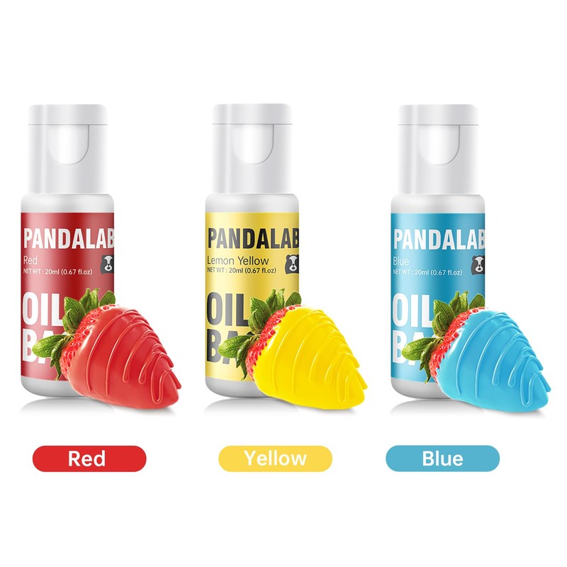 Oil Based Food Coloring for Chocolate - Red Yellow Blue