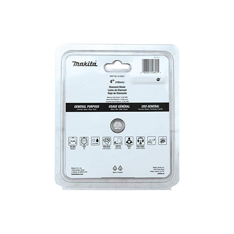 Makita B-69587 4" Diamond Blade, Segmented, General Purpose