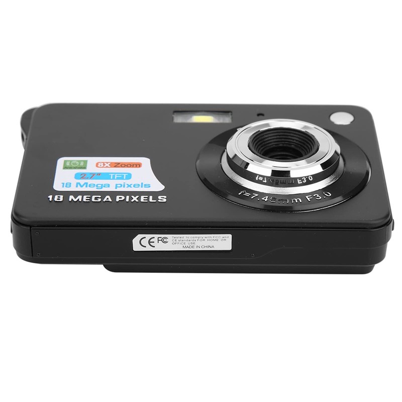 8X Zoom Digital Camera 18MP 2.7in LCD Display, 720P HD