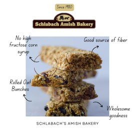 Schlabach Amish Bakery Soft & Chewy Granola Bars, Case Pack of 12/2.8 oz. Bars (Blueberry)