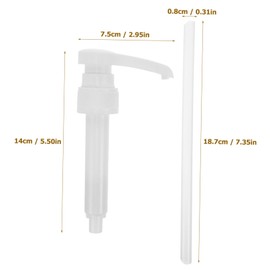 IWOWHERO 1set Syrup Dispensers Long Tube Pumps for Easy Beverage Preparation and Lightweight Squeeze Nozzle for Home Use for Monin Syrup