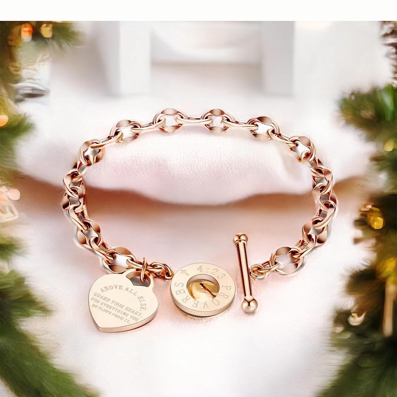 Mayeujds Heart-shaped women's bracelet Cute adjustable size bracelet, holiday, friends