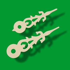 August Schwer Hands for The Cuckoo Clock 63mm (2.68inch) and 58mm (2.28inch) White Plastic