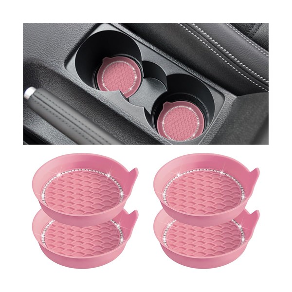 Osilly Bling Car Cup Holder Coaster, 4 Pack Universal Insert