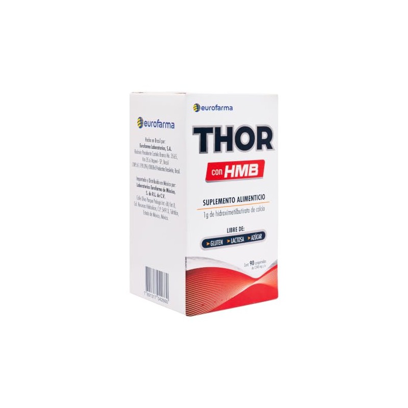 Thor Suplemento Alimenticio Hmb Libre Gluten Lactosa Azucar Comprimidos 1248