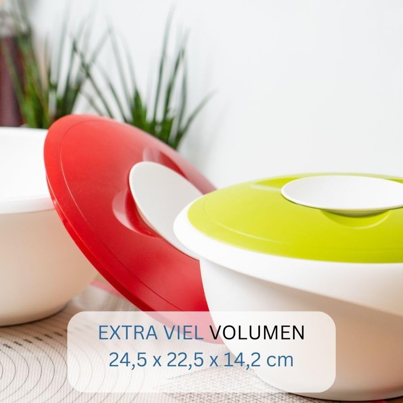 Westmark Plastic Mixing Bowl with Splash Guard Lid and Pouring