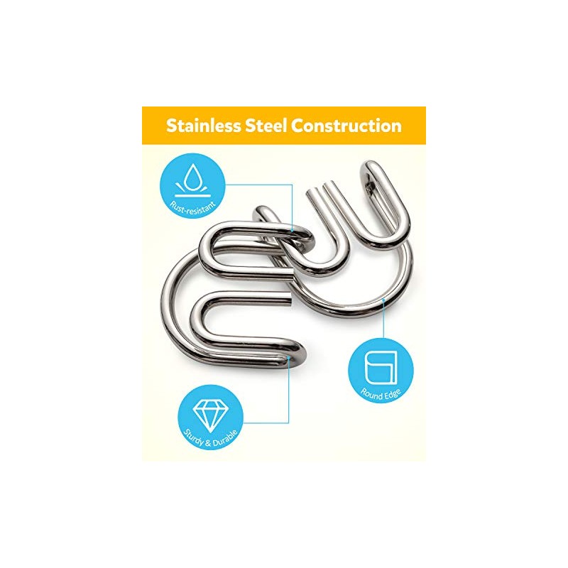 Coogam Metal Wire Puzzle Set of 16 with Pouch,Brain Teaser
