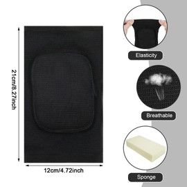 Tucnoeu 1 Pair of Elbow Pads with Thick Sponge Padding, Breathable Elbow Padding, Arm Brace Support, Fitness Tendonitis Support Strap for Children, Men and Women (Black)